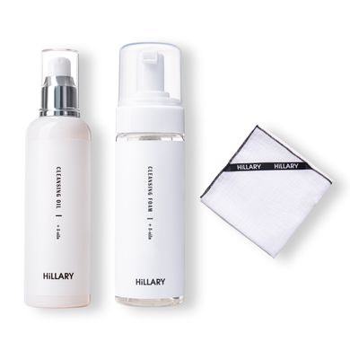 Hillary Double Skin Cleansing Kit + Hillary Muslin Facial Cleansing Pad