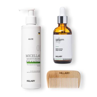 Multi-Active Hop Cones Hair Serum + Aloe Deep Moisturizing Shampoo & Comb