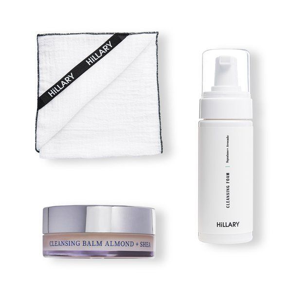Набір для зняття макіяжу та очищення сухого типу шкіри Hillary Cleansing Balm Almond - фото №1