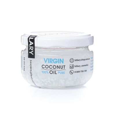 Нерафінована кокосова олія Hillary VIRGIN COCONUT OIL, 100 мл - фото №1