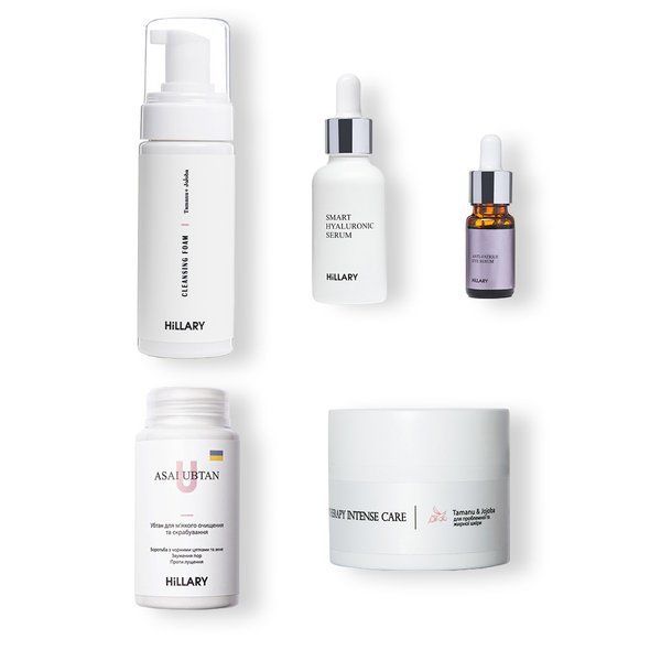 Базовий набір для догляду за жирною шкірою Зимовий догляд Hillary Winter care for oil skin - фото №1