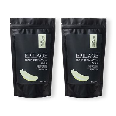 Гранулы для эпиляции Hillary Epilage White Chocolate + Гранулы для эпиляции White Chocolate ПОДАРОК - фото №1