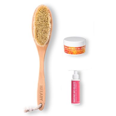 Massage brush + Complex for anti-cellulite massage