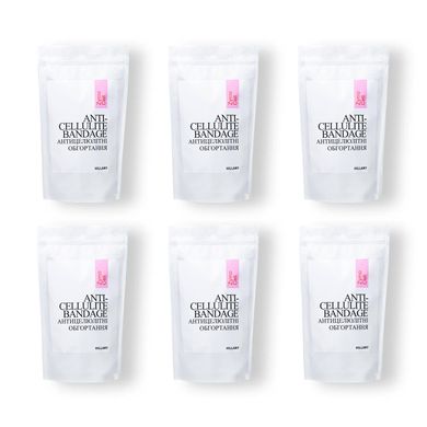 Course of anti-cellulite enzyme wraps Hillary Anti-cellulite Bandage Zymo Cell (6 pack)