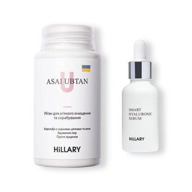 Ubtan Hillary ASAI UBTAN, 100 ml + Hyaluronic Serum Hillary Smart Hyaluronic, 30 ml