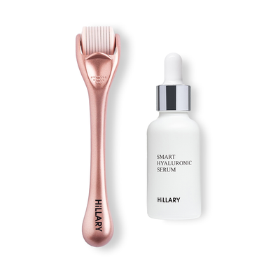 Hillary Smart Hyaluronic Hyaluronic Serum, 30 ml + Hillary Facial Mesoscooter