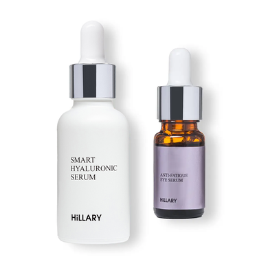 Гиалуроновая сыворотка Hillary Smart Hyaluronic, 30 мл + Восстанавливающая сыворотка вокруг глаз Hillary Anti-fatigue, 10 мл - фото №1